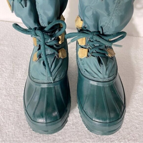 Vintage Sorel Snowlion Green Mid Calf Insulated Winter Boots Snow Boots 8 - Picture 13 of 15